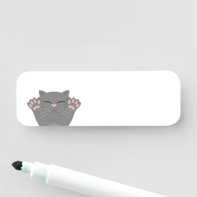Cat Sleeping Name Tag (In Situ)