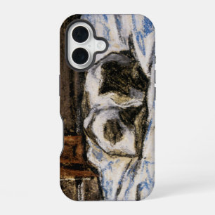 Cat Sleeping on a Bed iPhone 16 Case