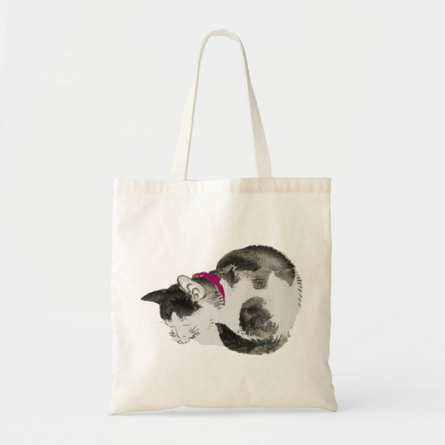 Cat sleeping tote bag (Front)