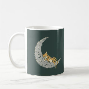 Cat Sleeps to the Moon Coffee Mug