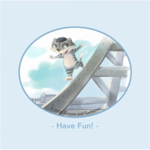 Cat Slides Eiffel Tower – Paris Fun Vinyl Sticker