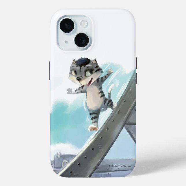 Cat Slides Eiffel Tower – Paris Tough Case (V) (Back)