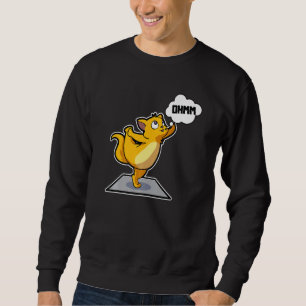 Cat Sloth Yoga Poses Sports Gymnastics Ohm Heartbe Sweatshirt