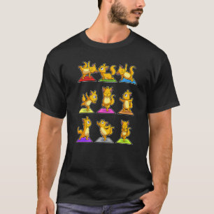 Cat Sloth Yoga Poses Sports Gymnastics Ohm Heartbe T-Shirt
