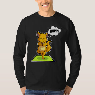 Cat Sloth Yoga Poses Sports Gymnastics Ohm Heartbe T-Shirt
