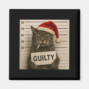 Cat Smoking Cigarette Christmas Funny Meme Cat Magnet