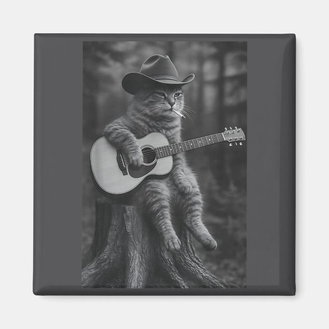 Cat Smoking Cigarette Racoon Ossum Funny Meme Cowb Magnet (Front)