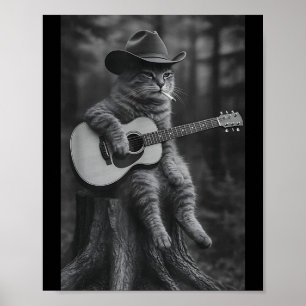 Cat Smoking Cigarette Racoon Ossum Funny Meme Cowb Poster