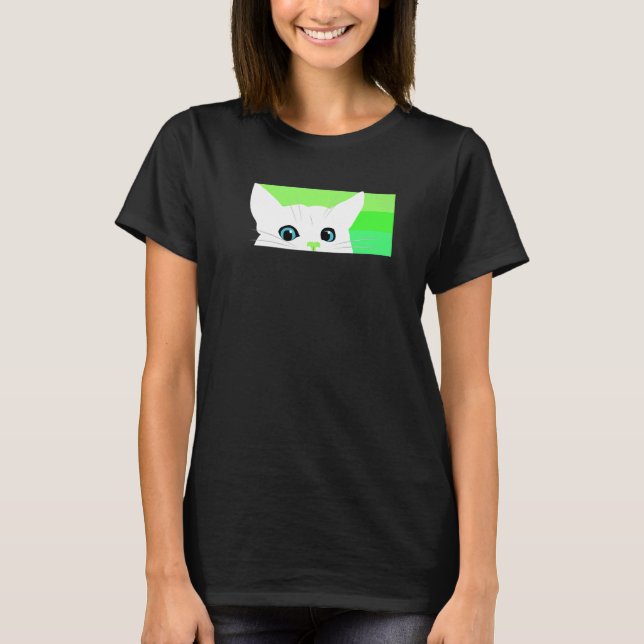 Cat Sneaky Peek T-Shirt (Front)