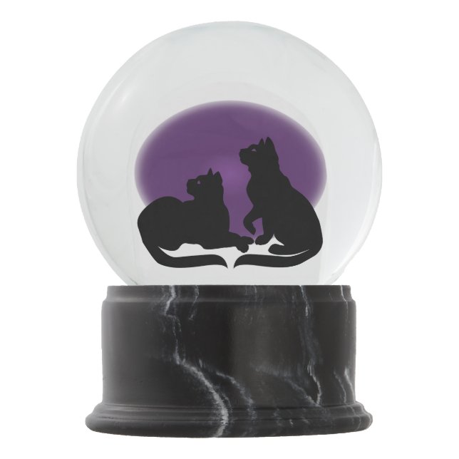 Cat Snow Globe Personalised Cat Lover Snow Globe (Front)