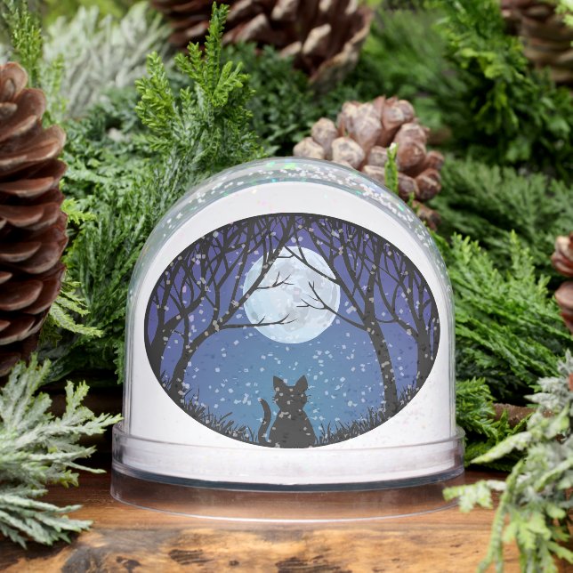 Cat Snow Globe Personalized Cat Lover Snow Globe (Winter)