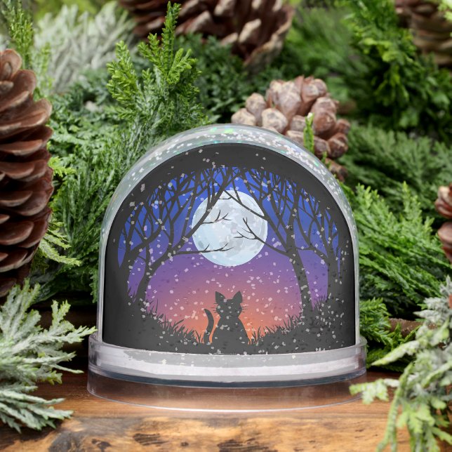 Cat Snow Globe Personalized Cat Lover Snow Globe (Winter)