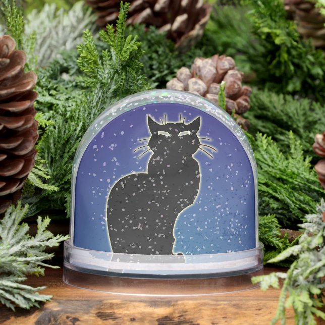 Cat Snow Globe Personalized Cat Lover Snow Globe (Winter)