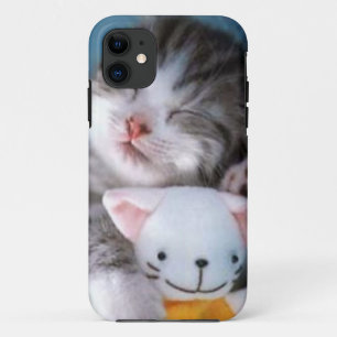 cat snuggles iphone cover case