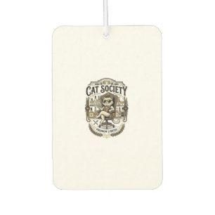 Cat Society Cat Alcohol Bar Humour Vintage Vector Car Air Freshener