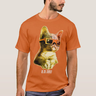 Cat  Solar Eclipse  2017 Solar Eclipse Glasses  T-Shirt