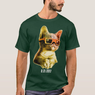 Cat  Solar Eclipse  2017 Solar Eclipse Glasses  T-Shirt