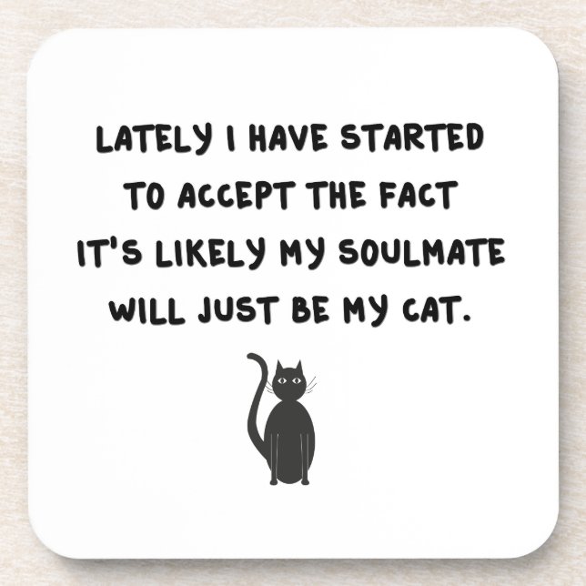 Cat Soulmate Coaster (Front)