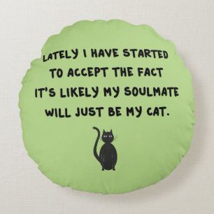 Cat Soulmate Round Cushion