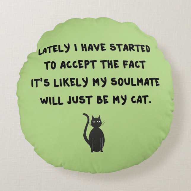 Cat Soulmate Round Cushion (Front)