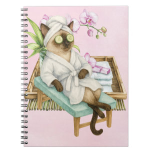 Cat Spa themed for Siamese Cat Lovers Notebook