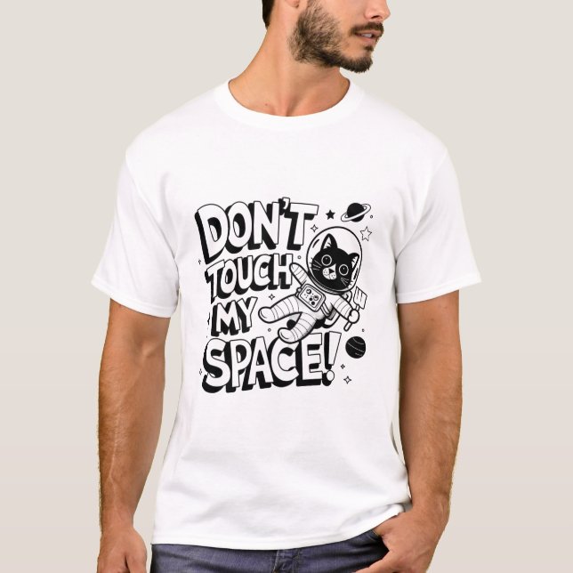 cat space astronaut T-Shirt (Front)