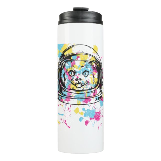 cat space thermal tumbler (Front)