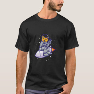Cat Spaceman On A Rocket Spaceship Astronaut T-Shirt