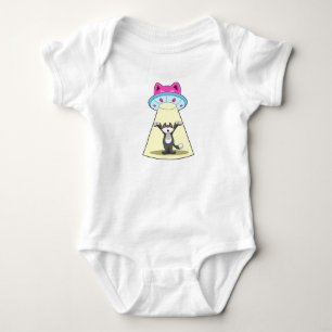 Cat Spaceship Baby Bodysuit