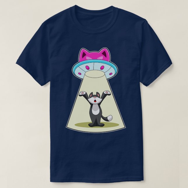 Cat Spaceship T-Shirt (Design Front)