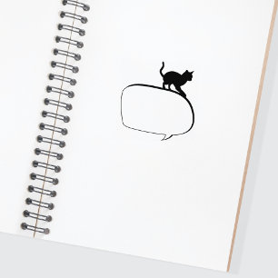 Cat Speech Balloon, Journal  Rubber Stamp