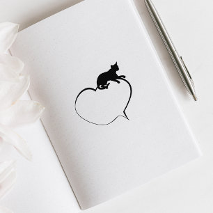 Cat Speech Balloon, Journal  Rubber Stamp