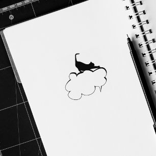 Cat Speech Balloon, Journal  Rubber Stamp