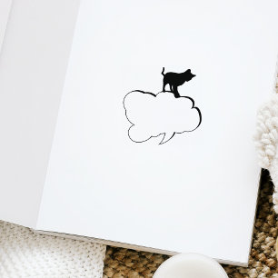 Cat Speech Balloon, Journal  Rubber Stamp
