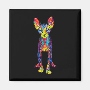 Cat Sphynx Funny Cat Lover Gifts For Men  Magnet