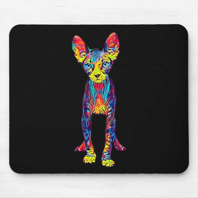 Cat Sphynx Funny Cat Lover Gifts For Men  Mouse Mat (Front)