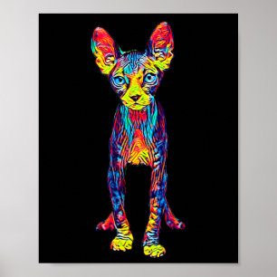 Cat Sphynx Funny Cat Lover Gifts For Men  Poster