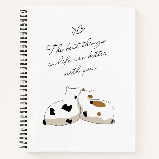 Cat Spiral Notebook - Purrfect for Your Thoughts (Front)