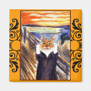 Cat spoof magnet, Edvard Munch's Scream Magnet