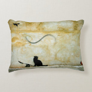 Cat, Spoon and Mischief Decorative Cushion
