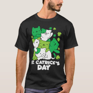 Cat St. Patrick's Day Cat Leprechaun Happy St Catr T-Shirt