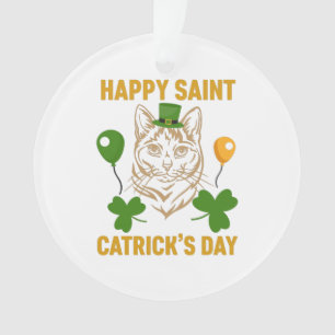 Cat St. Patrick's Day for Cat Lover Ornament
