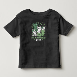 Cat St Patrick's Day Funny Catrick's Day Toddler T-Shirt