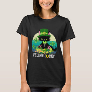 Cat St Patricks Day Shirt Kitten Feline Lucky Love