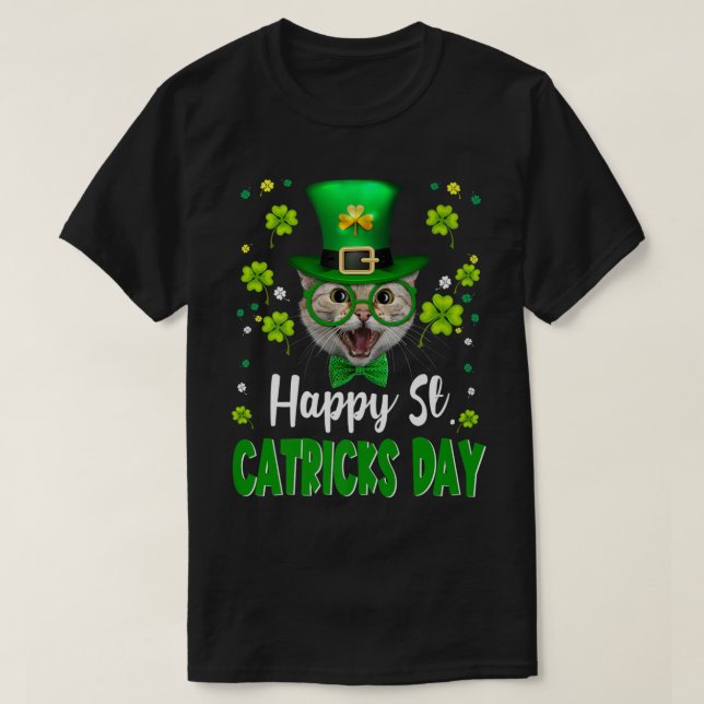 Cat St Patricks Day St Catricks Day Lucky Charm Ca T-Shirt (Design Front)