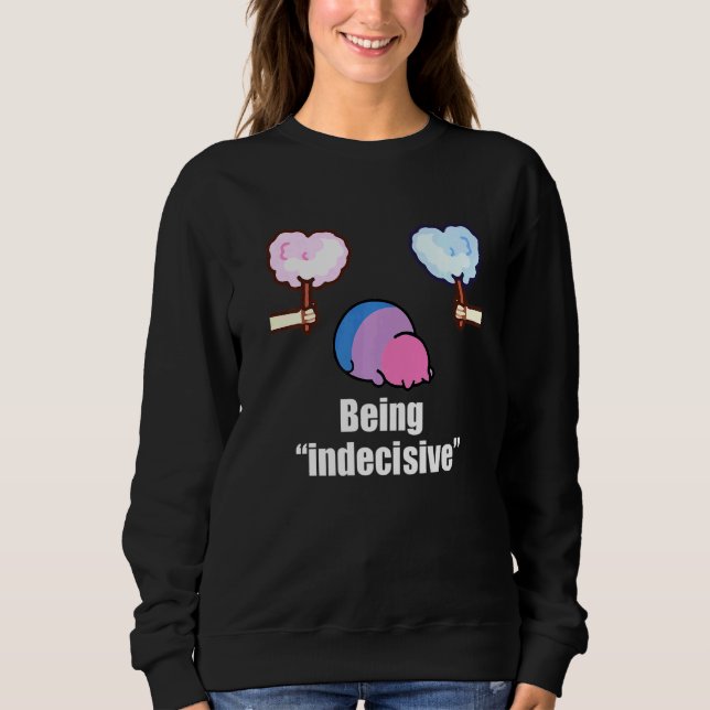 Cat Stack Bisexual Pride Cute Bi Flag Lgbt Animal Sweatshirt (Front)