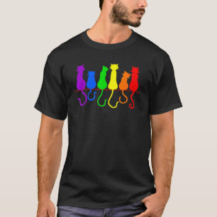Cat Stack Rainbow Gay Pride Lgbt Animal Pet 1 T-Shirt