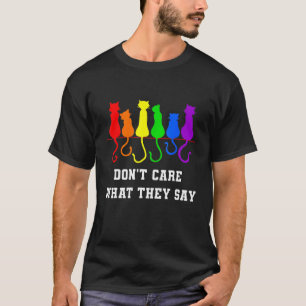 Cat Stack Rainbow Gay Pride Lgbt Animal Pet 2 T-Shirt