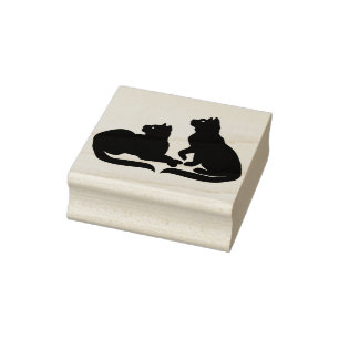 Cat Stamps Cute Cat Lover Rubber Stamps