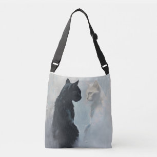 Cat Stare Crossbody Tote Bag  All-Over Print